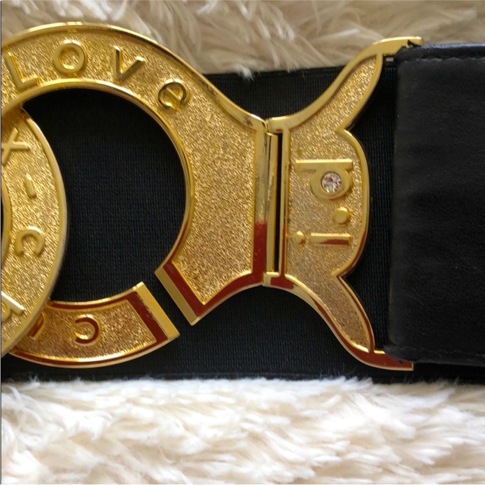 SEXY BLACK BELT I.D. GOLD elastic belt - Picture 5 of 8